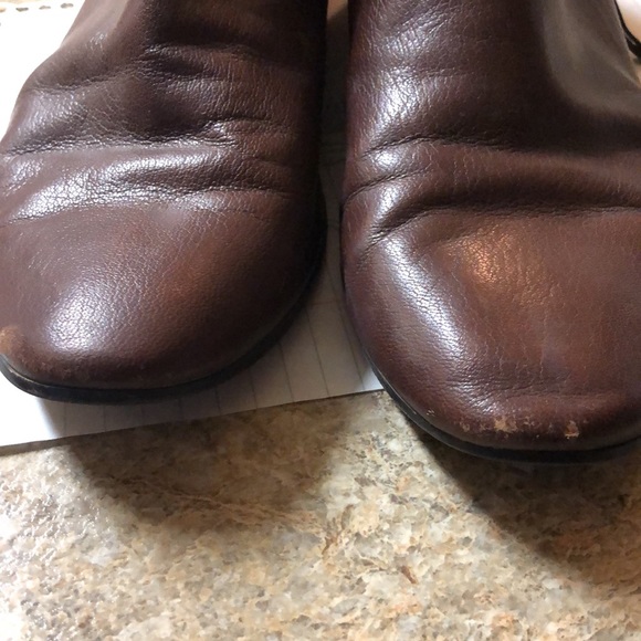 Cole Haan brown side zip low heel bootie - Picture 2 of 7